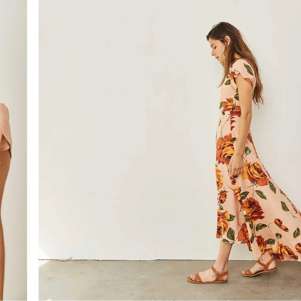 Christy Dawn‎ Peach Floral The Autumn Dress - Picture 6 of 14
